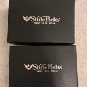 Slide belt black leather colored new condition customize your size